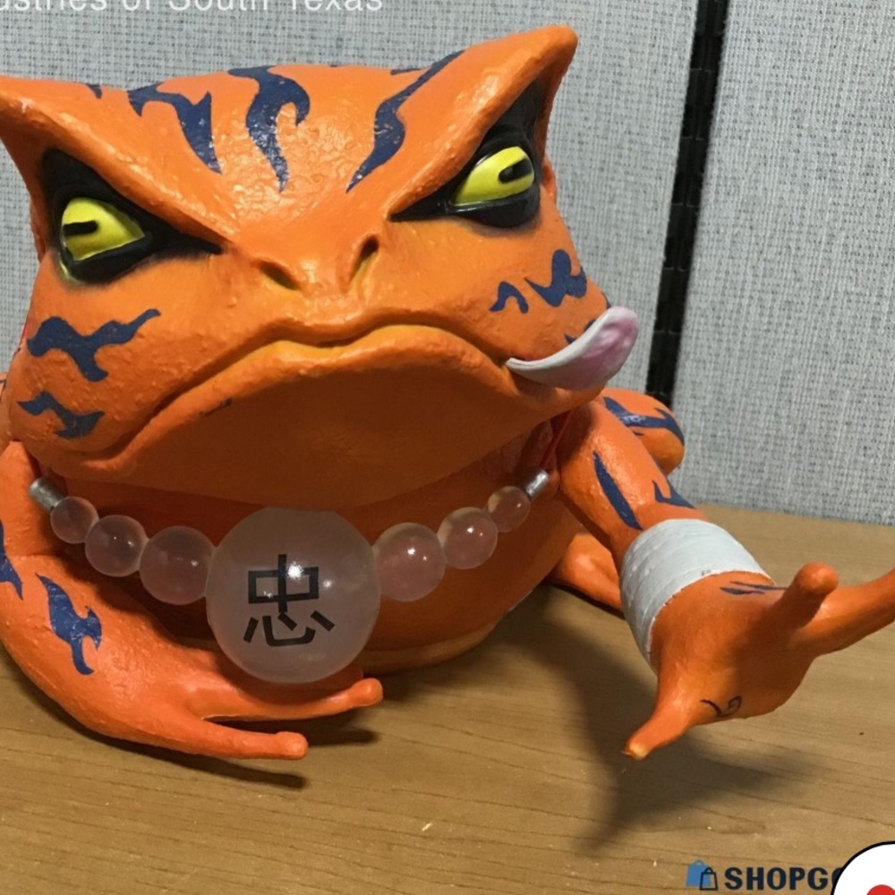 Naruto Possibly Gama Jiraiya Summoned Toad Orange Blue Figure
